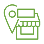 Hearing clinic location icon with map pin